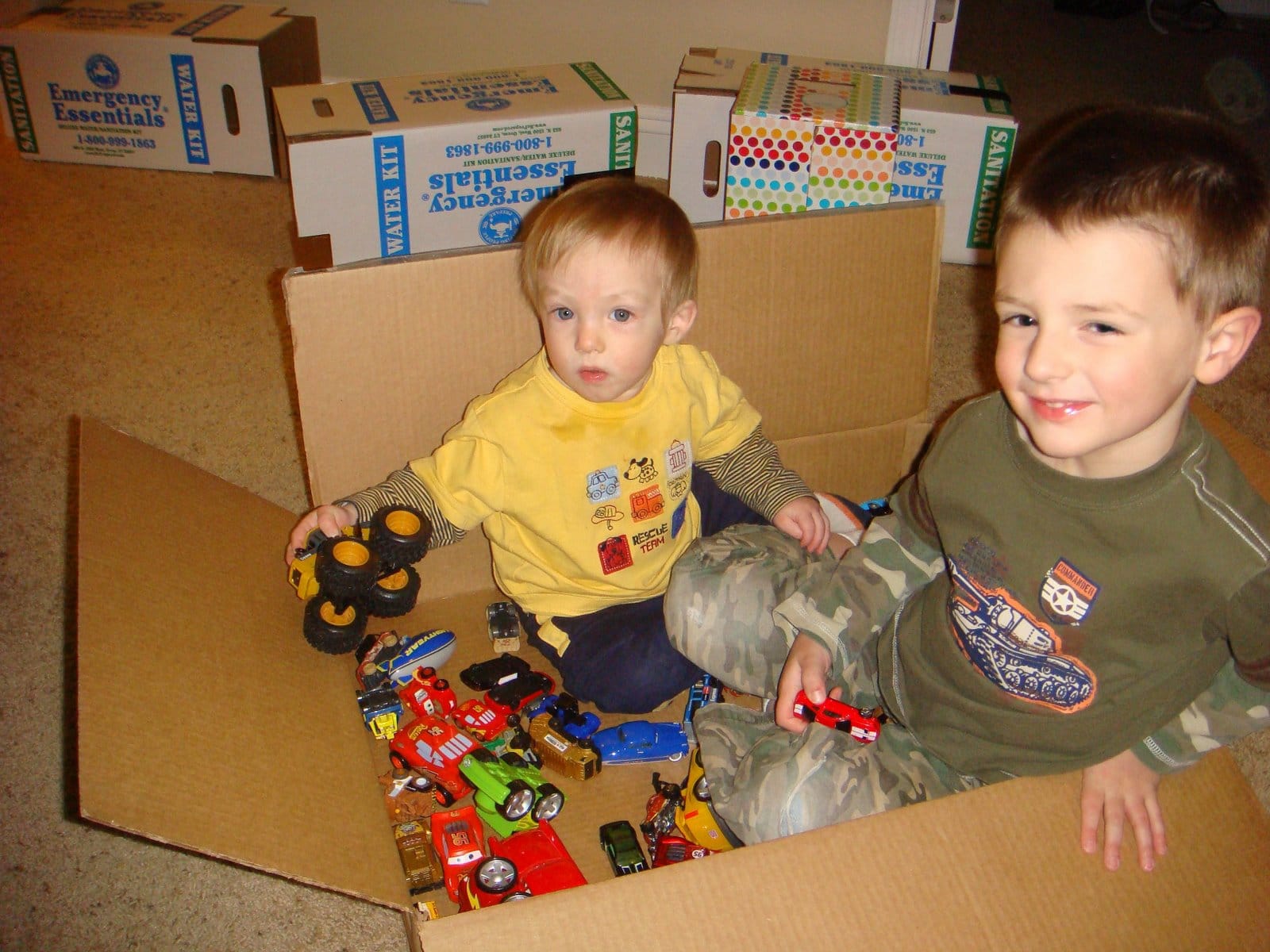 Boys Playing in Boxes, Again