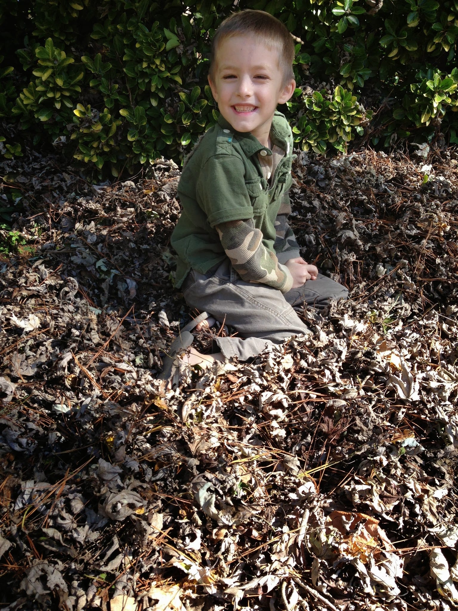 Playing in the backyard