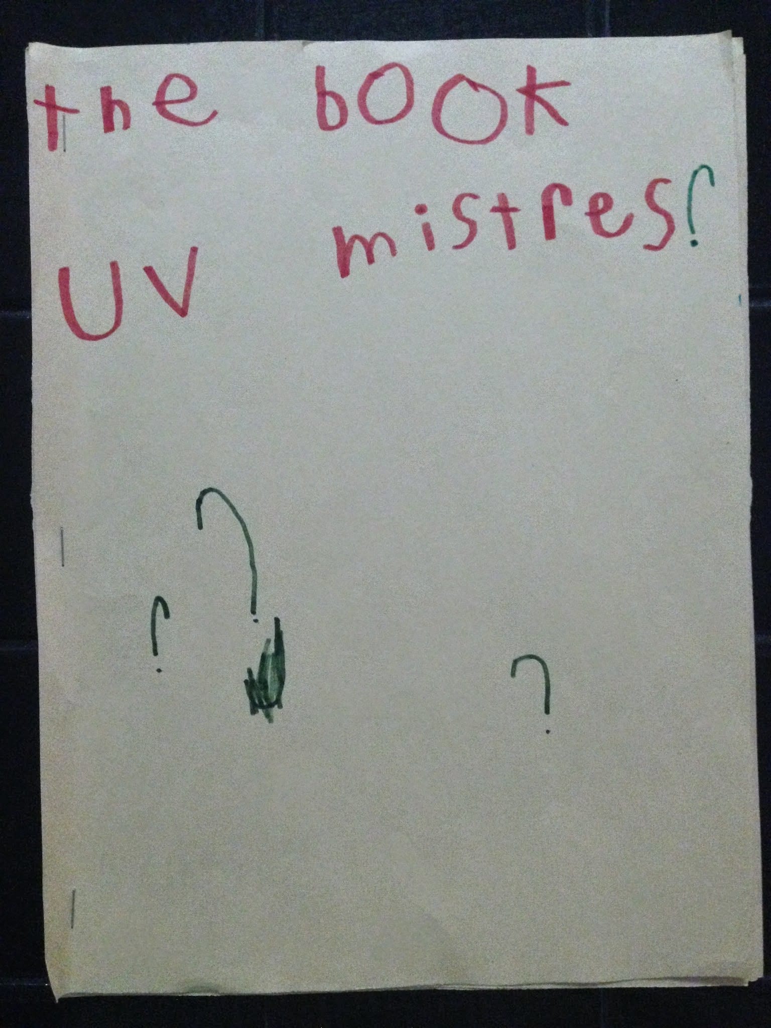 Tucker's First Book - The Book of Mysteries