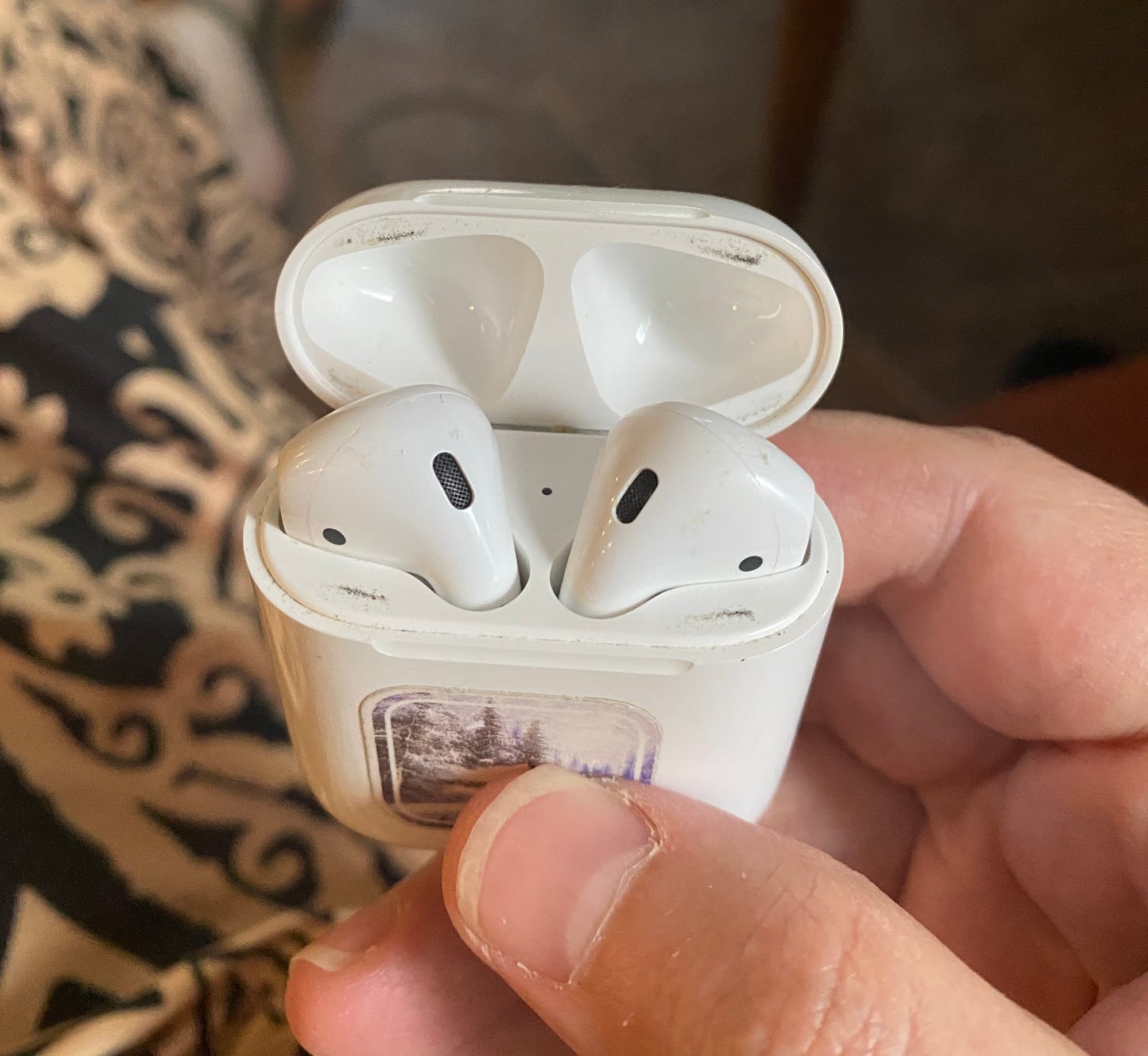 Airpod case under the electronic microscope