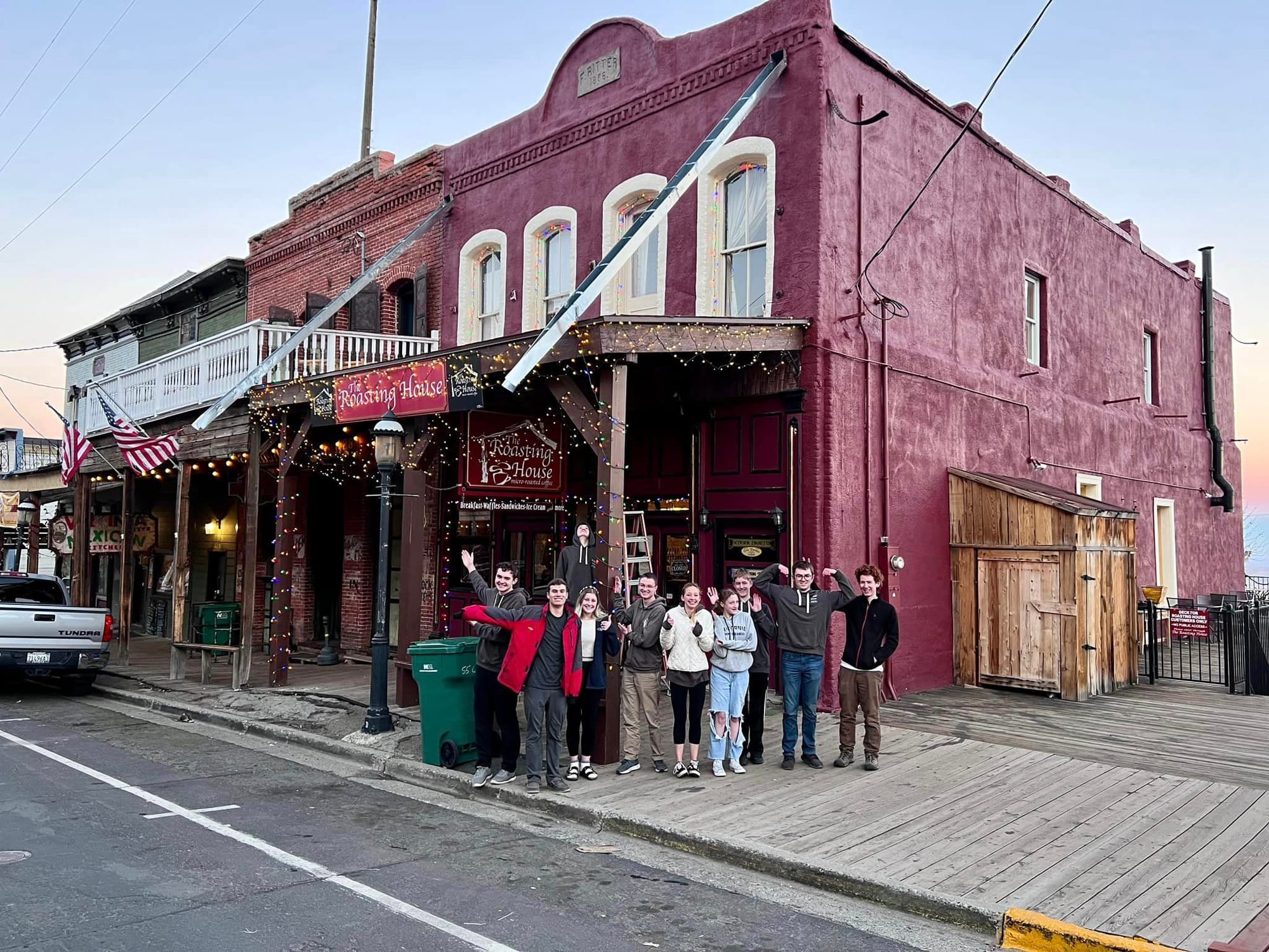 Hanging Lights at the Roasting House