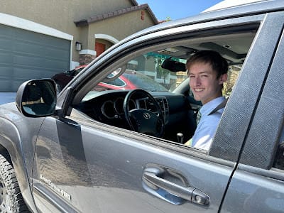 Tucker is 16 and driving