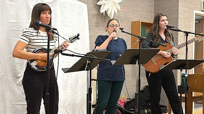 West of Home sings at the Galena Ward Christmas party