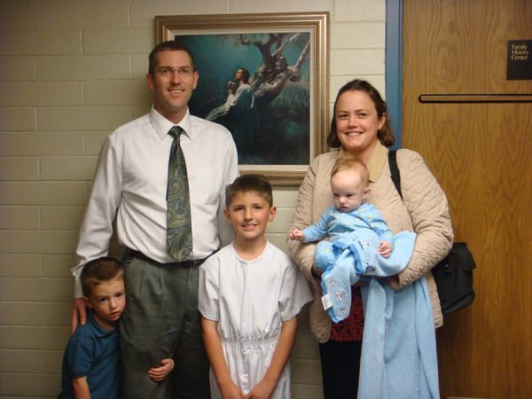Grant's LDS Baptism