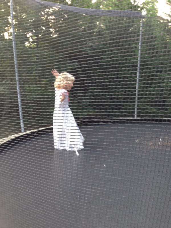 Princess Savannah on a Trampoline