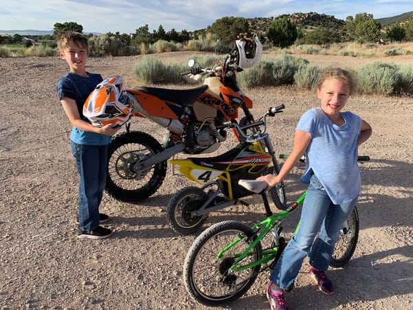 Dirt Bikes in the Yard