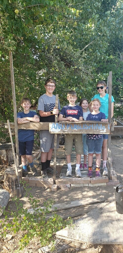 Building a fort with cousins