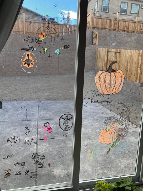 Tucker paints a rock