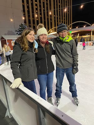 Ice Skating with cousins at the Grand Sierra Resort